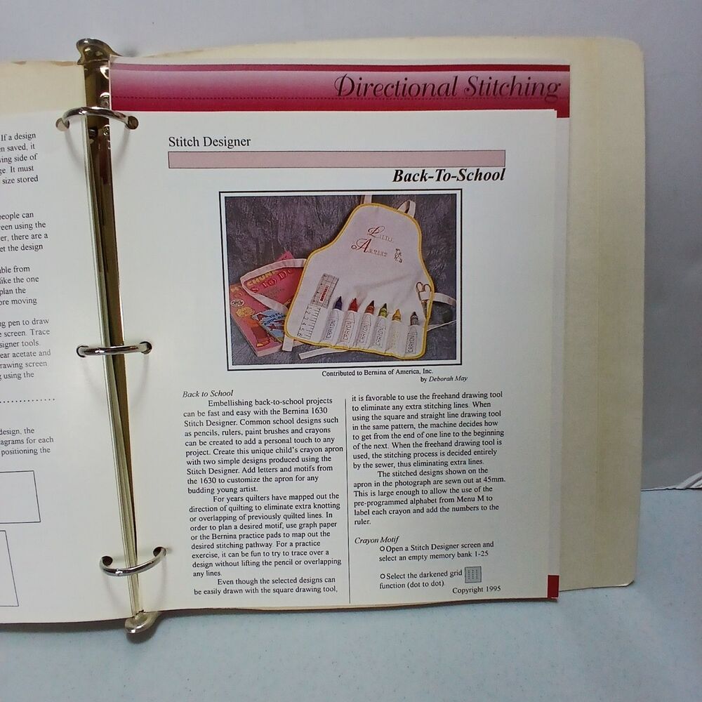 Bernina Liabrary Reference Guide for the 1630 Computerized Sewing Machine Book - Picture 6 of 8